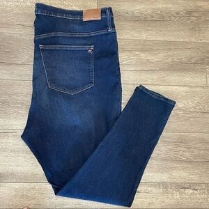 Madewell Womens size 37 (US size 24) jeans blue 9" mid rise skinny Plus Size NWT
